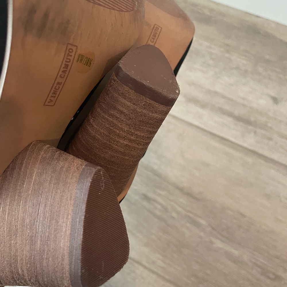 Vince Camuto Suede Block Heel Open Toe Bootie - image 8